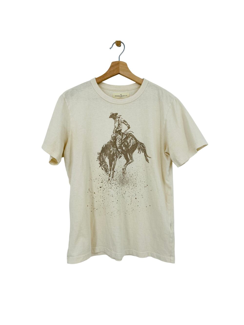 Imogene + Willie Cream Bronco Cotton Tee
